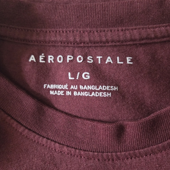 ⭐️Aeropostale Mens Red Short Sleeve Tee Size L - Picture 5 of 5